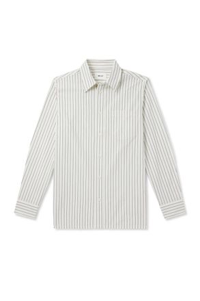 Nn.07 Colby 50009 Striped Organic Cotton-Poplin Shirt