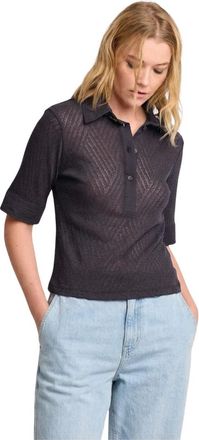 Kocca Truien & Vesten, Dames, Zwart, M, Casual Semi Sheer Top