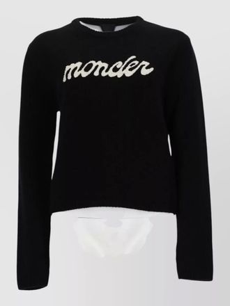 Moncler crew neck long sleeve knit top
