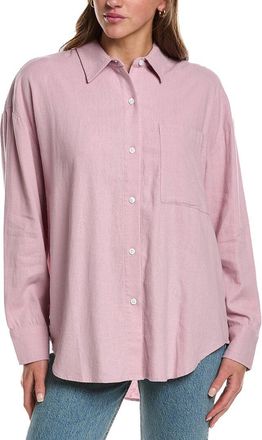 Electric & Rose Linen-Blend Boyfriend Shirt