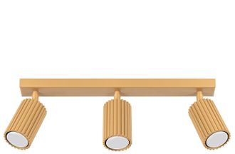 Sollux Lighting Design Deckenlampe Karbon 3-Flammig (linear), Gold ARCHIVIERT