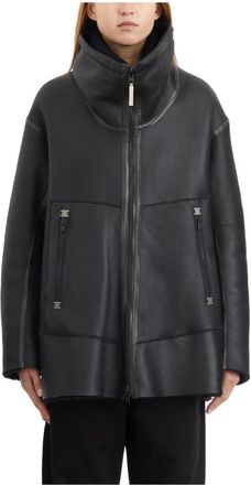 Isaac Sellam Experience Omkeerbare Oversized Jas - Dames - Leren en Su&egrave;de Jassen - Zwart - XS - Jassen