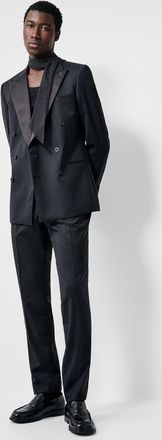 Le 31 Mens Minimalist pleated pant Wool weave by Marzotto Reykjavik fit - Tapered with pleats