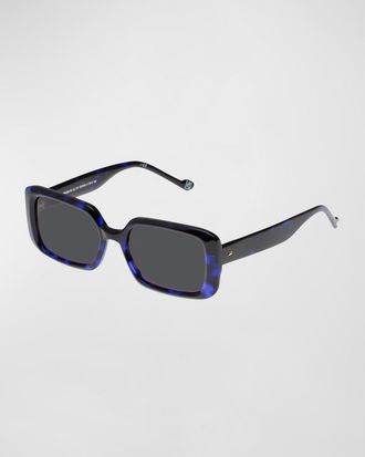 Le Specs Pre-Bio-Tic Plastic Rectangle Sunglasses