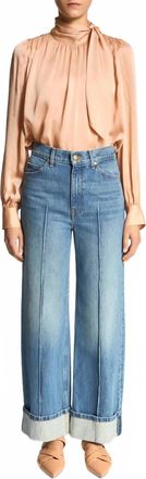 Ulla Johnson High Rise Wide Leg Genevieve Jean In Danube