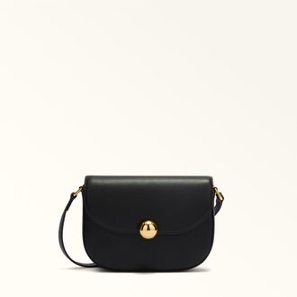 Furla Moonlight S Leather Crossbody Bag, Black