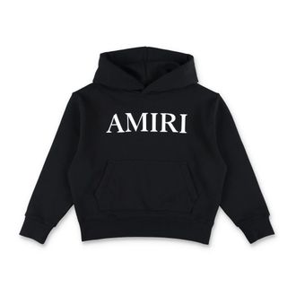 Amiri Kids Sweatshirts, male, Black, 10 Y, Logo Hoodie