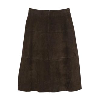 The Jack Leathers Dames, Rokken, Bruin, Maat: XS Suède