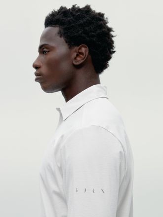 Born Living Yoga T-shirt Polo Maroni White Chalk