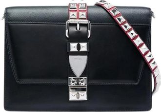 Prada Pre-owned Leather prada-bags - Dames - Vintage Schoudertas - Zwart - ONE Size - Vintage
