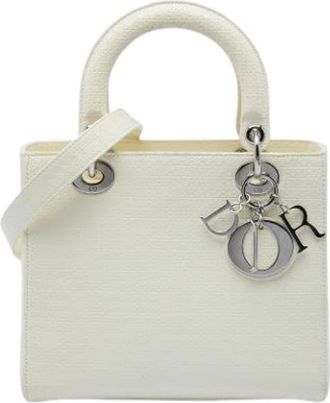 Dior Pre-owned Lady Handbag - Dames - Pre-owned - Wit - Maat: ONE Size Leer
