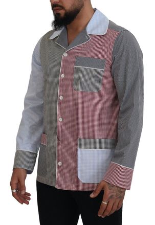 Dolce & Gabbana Mens Multicolor Patchwork Cotton Long Sleeves Shirt