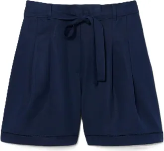 Lacoste Tailored High-Waist Shorts with Self-Tie Belt