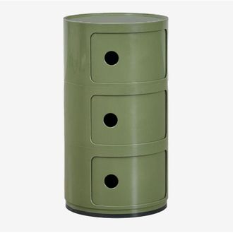 Sklum Mesa Auxiliar Redonda Con Estantes Babel Sklum