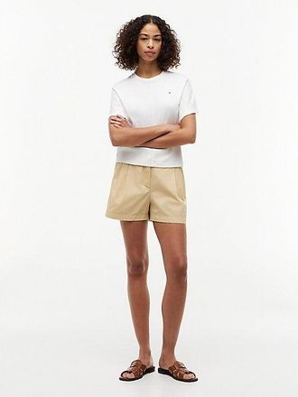 Tommy Hilfiger Pantal&oacute;n chino corto acampanado con efecto lavado