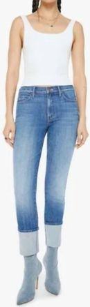 Mother High Waisted Pony Boy Ankle Jeans In Loafers And Lassos