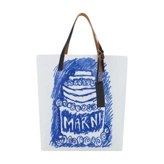Marni Tribeca Cake Logo Tote Bag - female - Marni - Shopping Bags - Multicolor - ONE SIZE - Bags