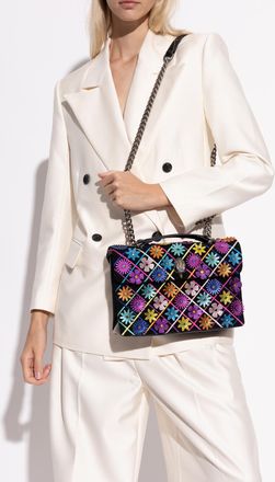 Kurt Geiger Shoulder Bag Kensington Flowers, Womens, Black