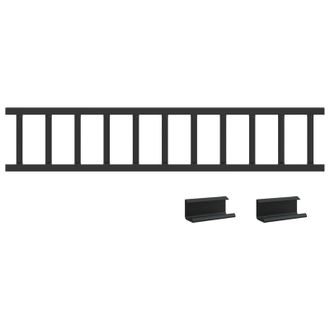 vidaXL Protecci&oacute;n De Nieve Para Techo Negro 100 X 2,5 X 20 Cm Acero Vidaxl