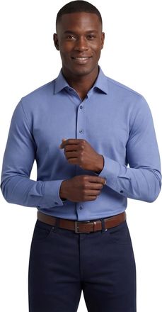 Olymp overhemd level five body fit jersey blauw