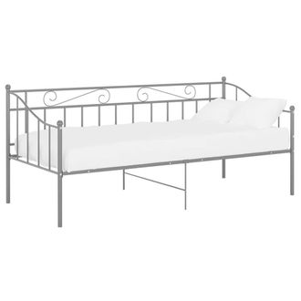 Berkfield Home Sofa Bed Frame Grey Metal 90x200 cm