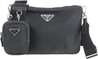Prada Pre-owned Cross Body Bags, male, Black, Size: ONE SIZE Pre-owned Vintage Pouch