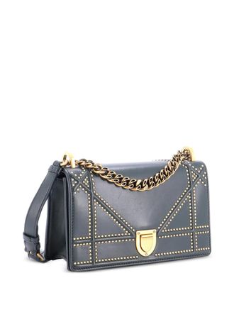 Dior Diorama Flap Bag Studded Leather Small shoulder bag - Groen