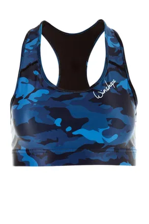 Winshape Sport-Bustier WINSHAPE SB101-Military, Damen, Gr. XS, blau (camo blau), 80% Polyester, 20% Elasthan, BHs Sport-Bustier, Military-Print