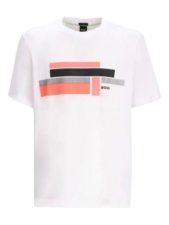 HUGO BOSS T-shirt Tee Glamping con stampa - Bianco