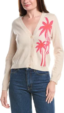Isla Leah Palm Tree Cashmere Cardigan