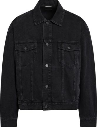 Saint Laurent Elastic Belt Trucker - Heren - Spijkerjassen - Zwart - XL - Denim - Jassen