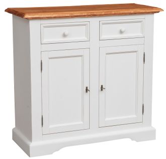 Biscottini International Alacena Estilo Country De Madera Maciza De Tilo Armaz&oacute;n Blanco Envejecido Acabado Con Efecto Natural L110xpr45xh103 Cm