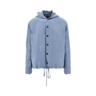 Emporio Armani ICON linen hooded blouson jacket Man 48
