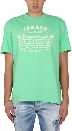 Dsquared2 Green Crew Neck T-Shirt