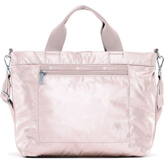 LeSportsac Small Convertible Zip Top Tote Bag in Rose Gold Shine at Nordstrom Rack