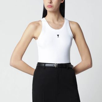 Ami White Ami De Coeur tank top