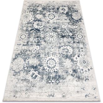 RugsX Distin 0822a Azul Marino / Azul / Blanca Alfombra Moderna - Roset&oacute;n, Vintage, Flecos Blue 160x230 Cm
