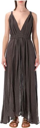 120% Lino 120% Lino, Gowns, female, Brown, Size: XL Abito Lungo