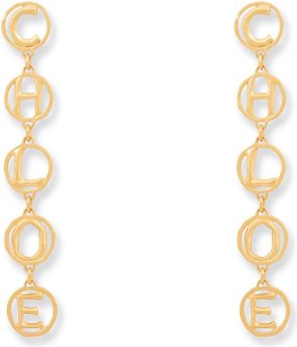 Chlo&eacute; Script Oorbellen - Dames - Oorbellen - Geel - ONE Size - Accessoires