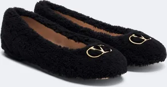 Valentino Garavani VLogo teddy ballet flats