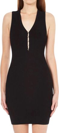 Alexander Wang Ribbed Black Mini Dress Size M