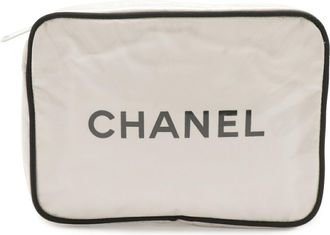 Chanel Black White Vinyl Pouch (Pre-Owned)