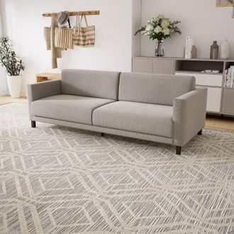 MYCS Sofa 3-Sitzer Lichtgrau Feingewebe - Elegantes, gemütliches 3-Sitzer Sofa: Hochwertige Qualität, einzigartiges Design - 224 x 75 x 98 cm, konfigurierb