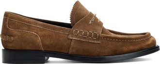 Alexander Wang Bruine Su&egrave;de Penny Strap Schoenen - Dames - Loafers - Bruin - 41 EU - Su&egrave;de - Schoenen