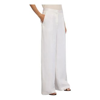 Semicouture Wide Trousers, female, White, Size: XS Wide Trousers
