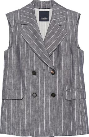Max Mara Striped Button Vest