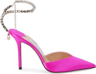 Jimmy Choo London Saeda 100 mm Satin Heel, Brand Size 37.5 ( US Size 7.5 )