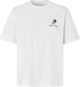 Sams&oslash;e & Sams&oslash;e Tops, Heren, Blauw, S, Katoen, Sacohen T-shirt