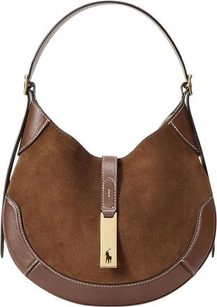 Polo Ralph Lauren Kleine schoudertas van Italiaans leer - Dames - Schoudertassen - Bruin - ONE Size - Leer - Tassen