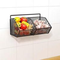 OEM Caja Para Almacenar Jengibre Y Ajo, Cesta De Almacenamiento De Cocina De Pared, Especiero De Pared, Cesta Para Almacenar Frutas Y Jengibre, 25 Cm (10 